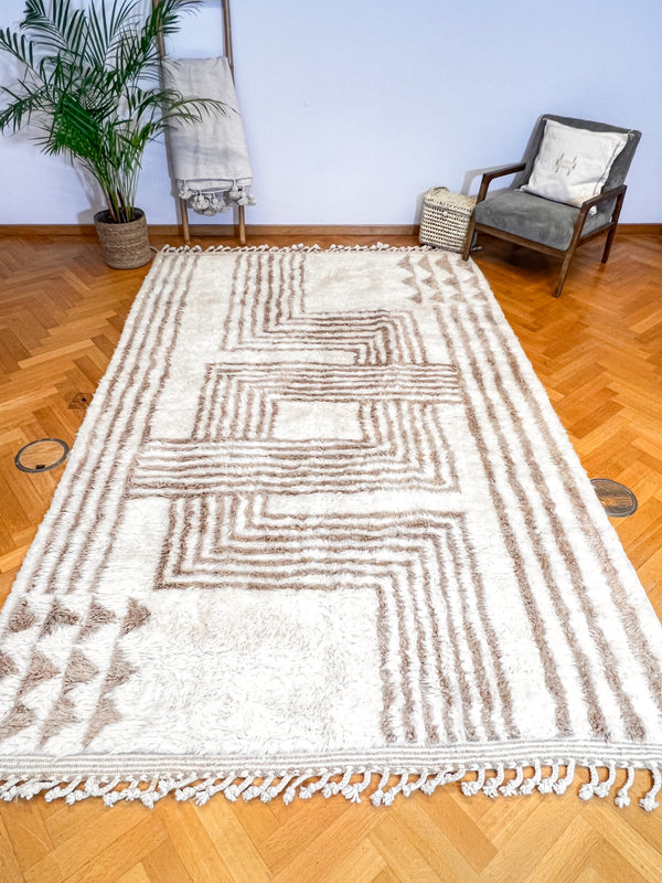 LATTE: Tapis Beni Ouarain 100% laine