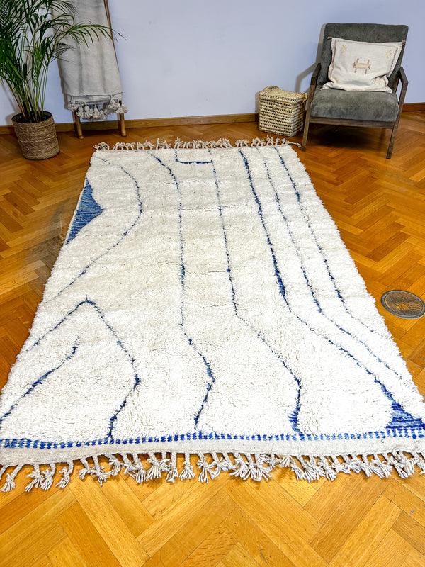 AZUL: Tapis Beni Ouarain 100% laine