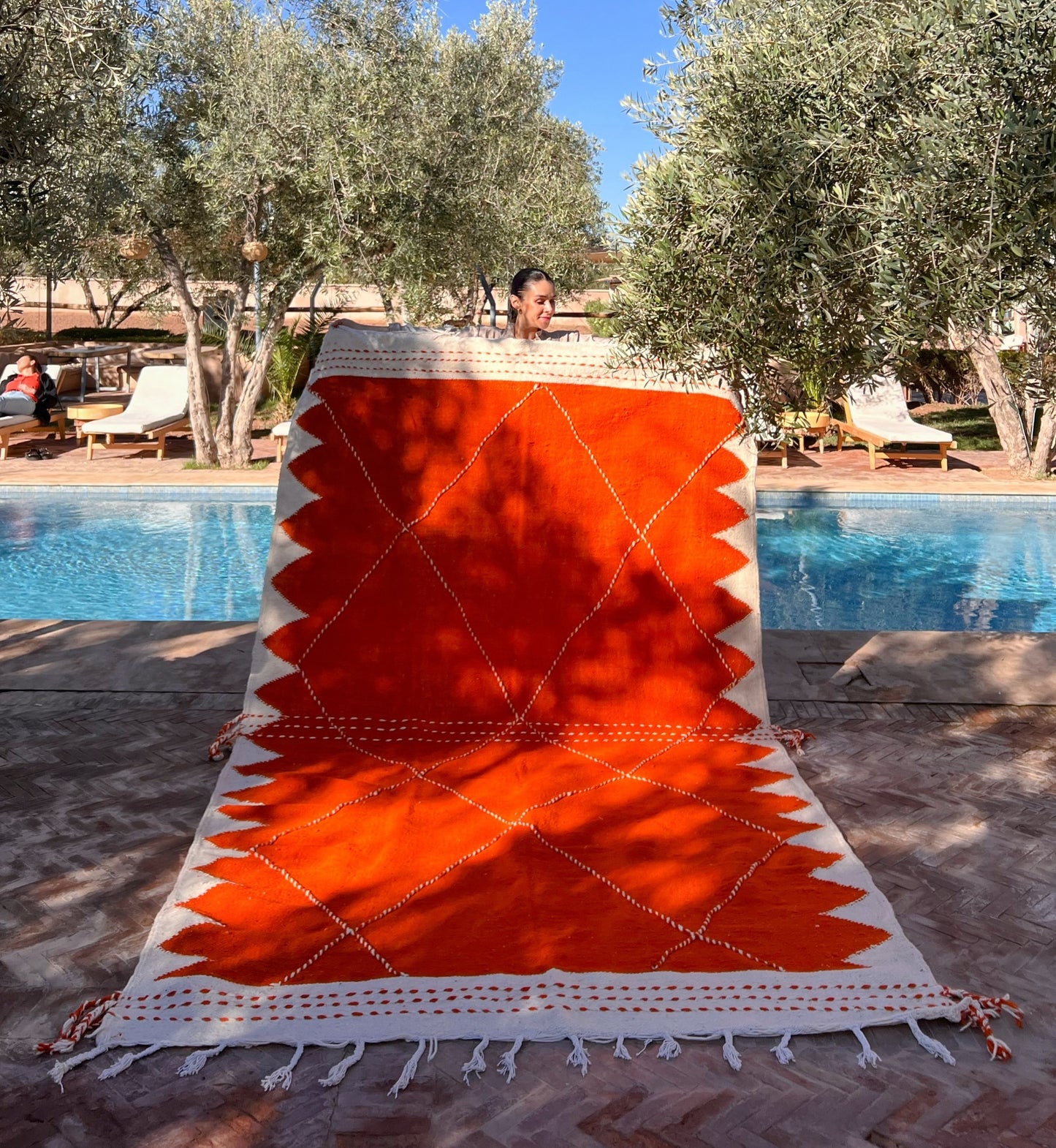 Tapis Kilim ZANAFI Orange: 100% laine 300 cm x 200 cm