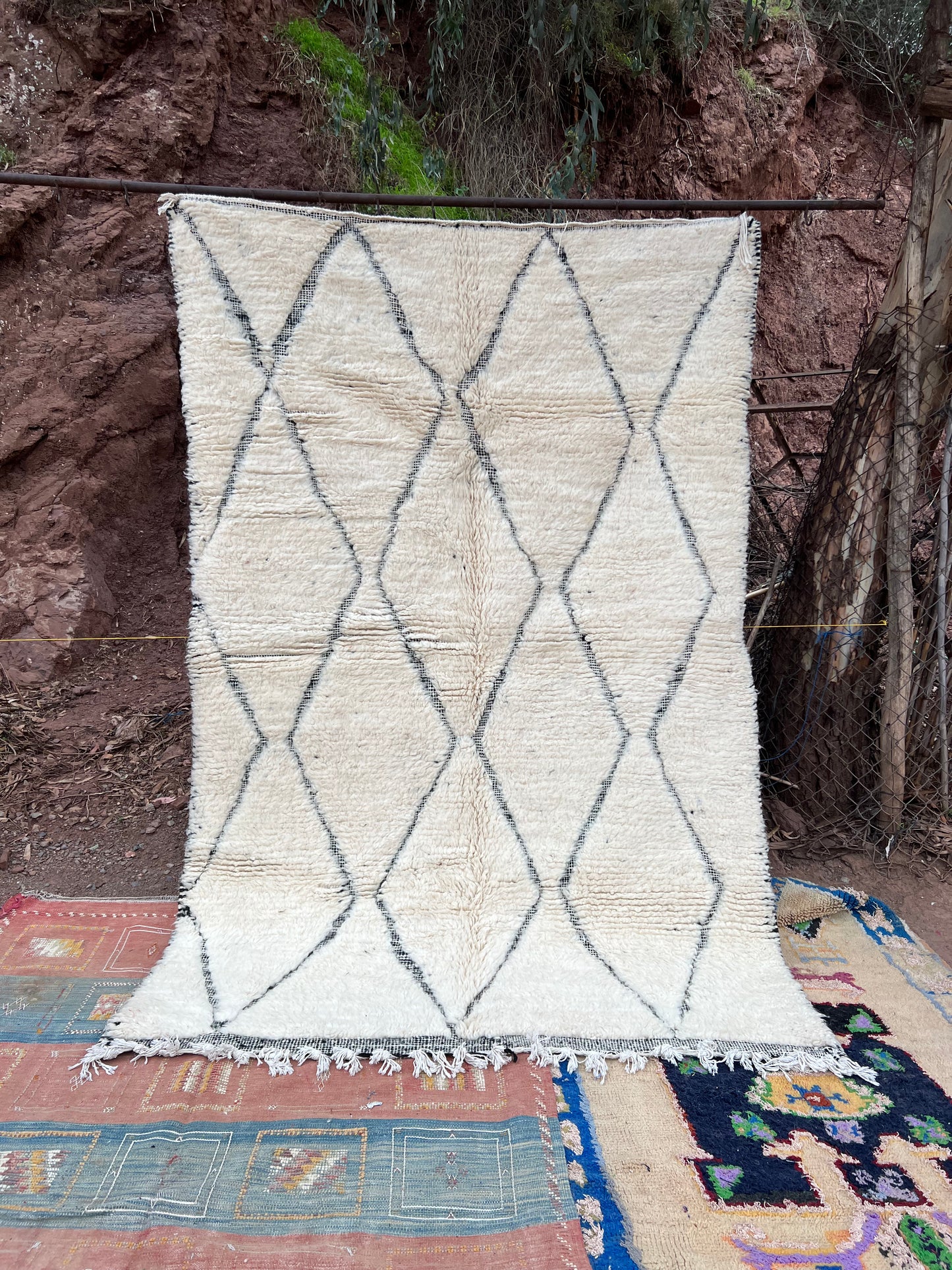 BERBER: Beni Ouarain vloerkleed 100% wol 250cm x 150 cm